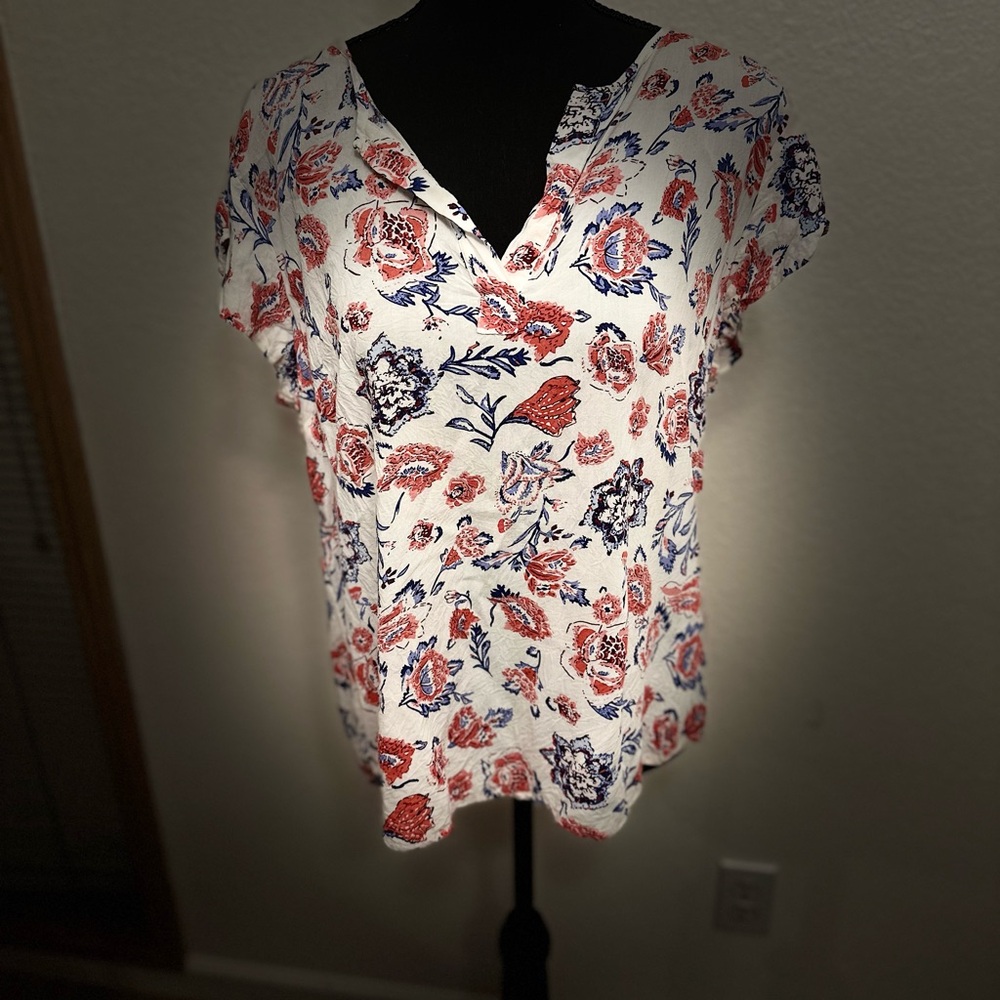 Multicolored floral top